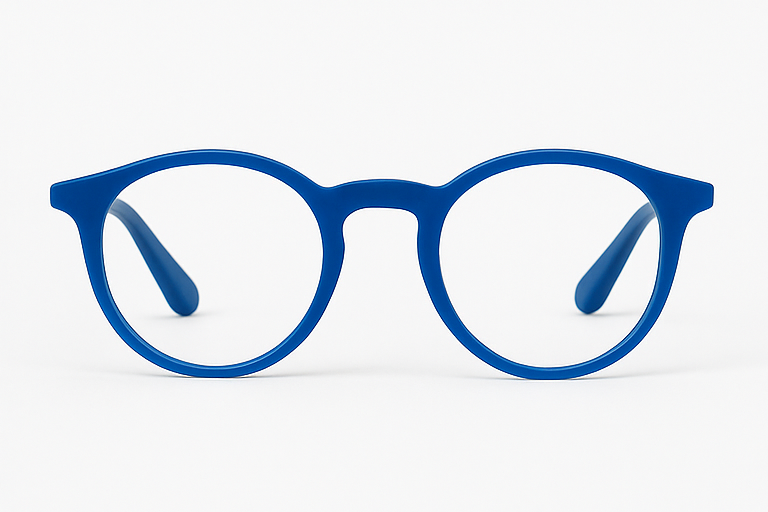 Kids’ Glasses – bright blue round frames